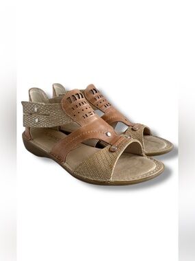 Dorking by Fluchos Gladiator Sandals with Ankle Strap Tan Size EU 36